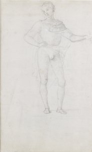 Verso: Estudio para una figura en una adoración de los magos, WA1846.5